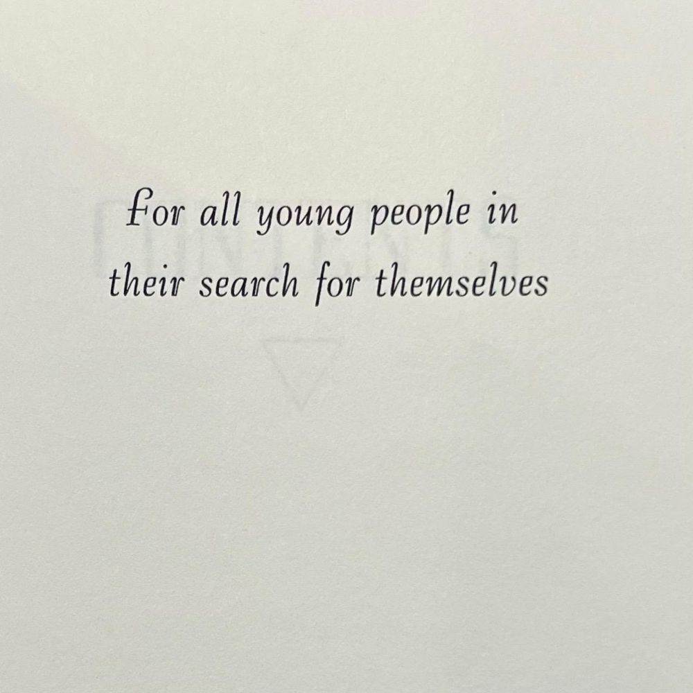 for all young people in
their search for themselves