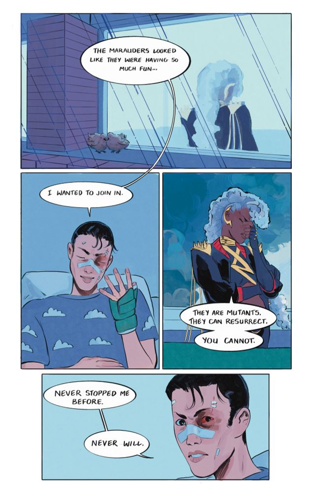 Fancomic of storm and yukio from x-men