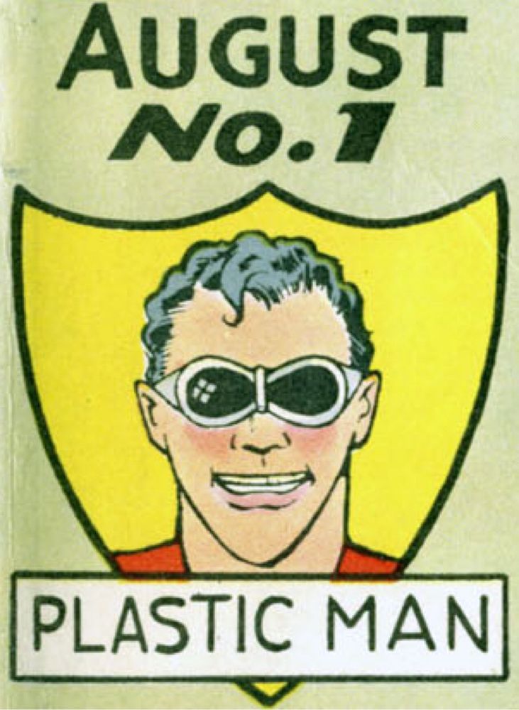 Close up of Plastic Man from the cover of Police Comics 1. Not sure who the artist was.