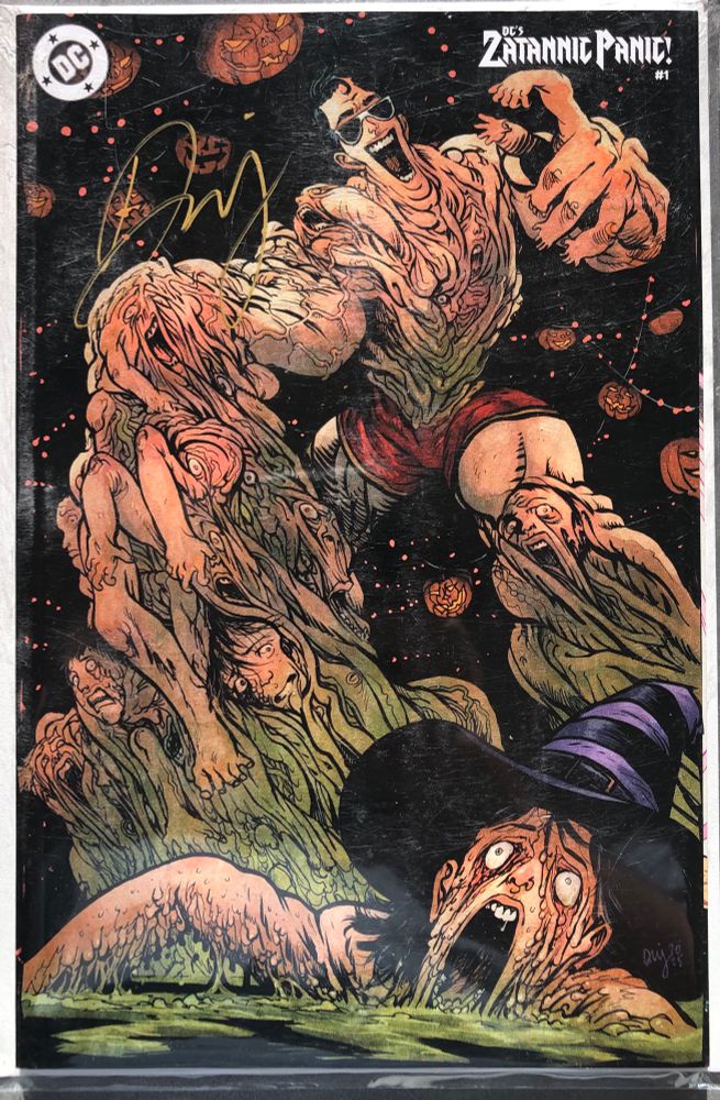 Zatannic Panic cover of Plastic Man absorbing melting kids