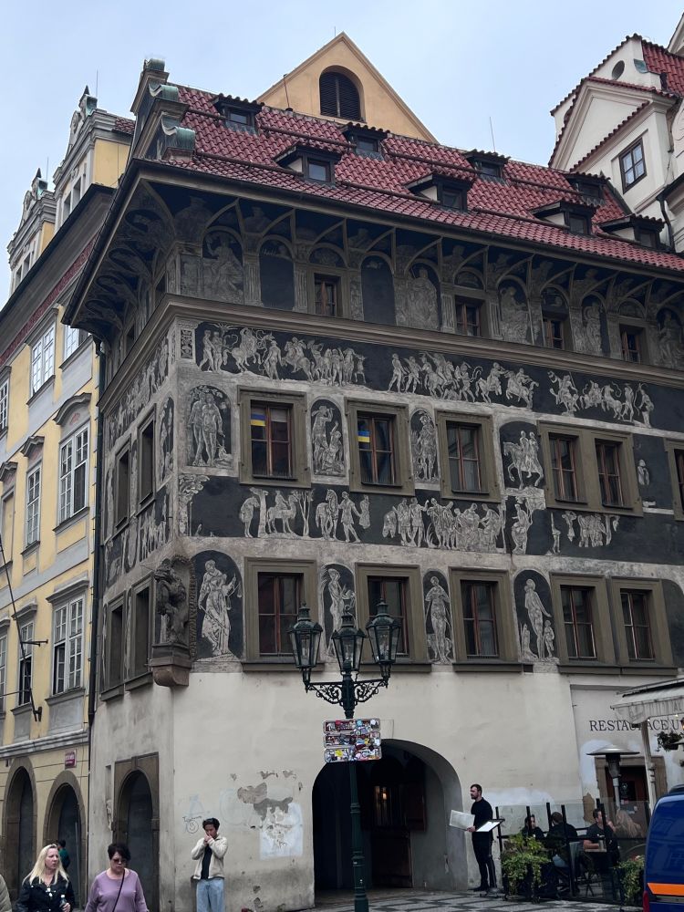 House at the Minute (Old Town Square, Prague). Kafka lived here from 1889-1896.