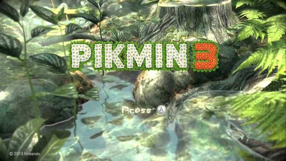 Pikmin 3 title screen.