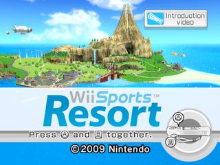 Wii Sports Resort title screen.
