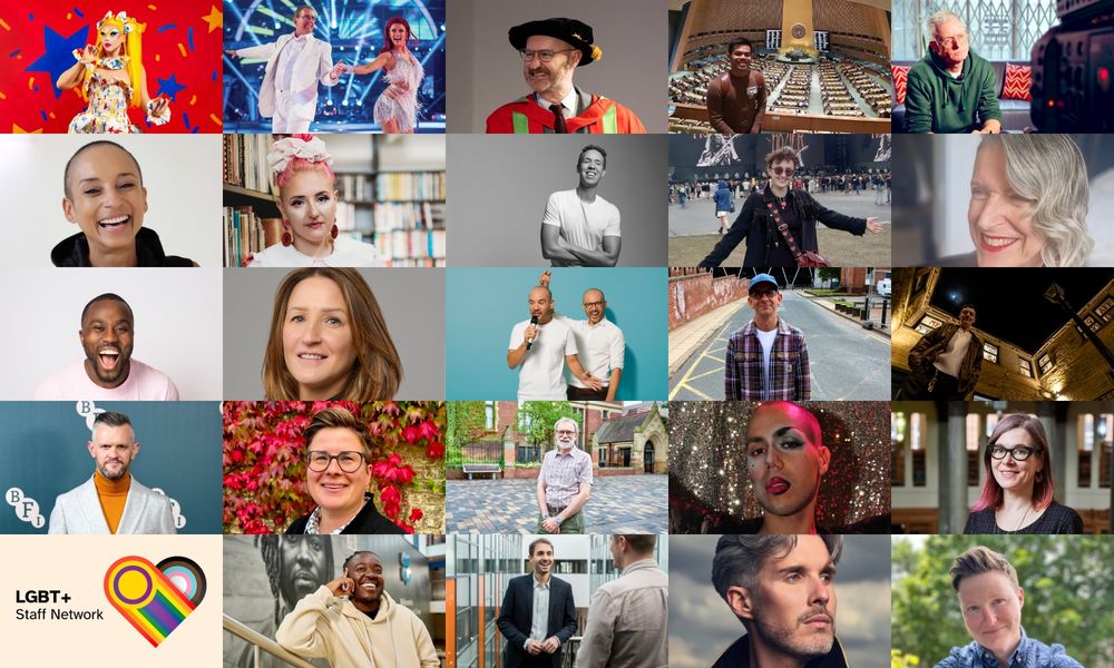 A collage of individuals in different settings