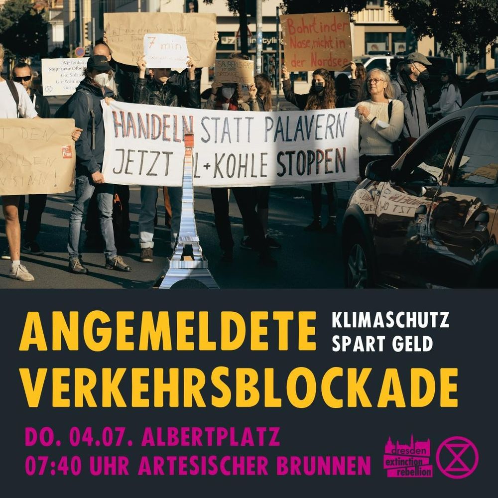 Angemeldete Straßenblockade