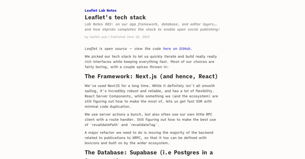 Leaflet's tech stack - Leaflet Lab Notes