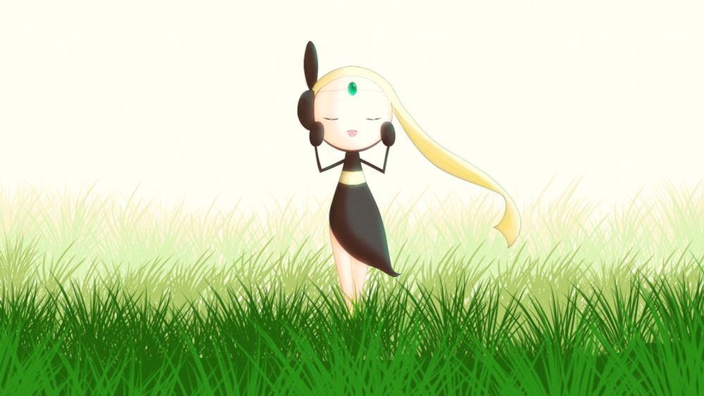 ポケモン、メロエッタ（ボイスフォルム）の絵