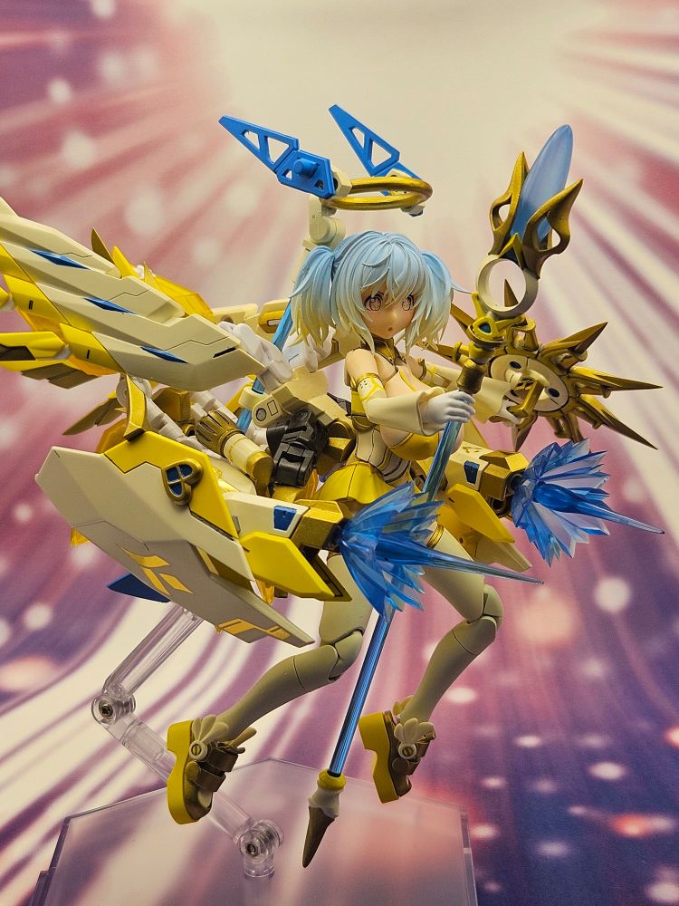 Another shot of the alternate configuration of Ginger's gear. This one shows her from the side while holding her staff more neutrally, perhaps as if she was hovering through the air while blasting her opponent.