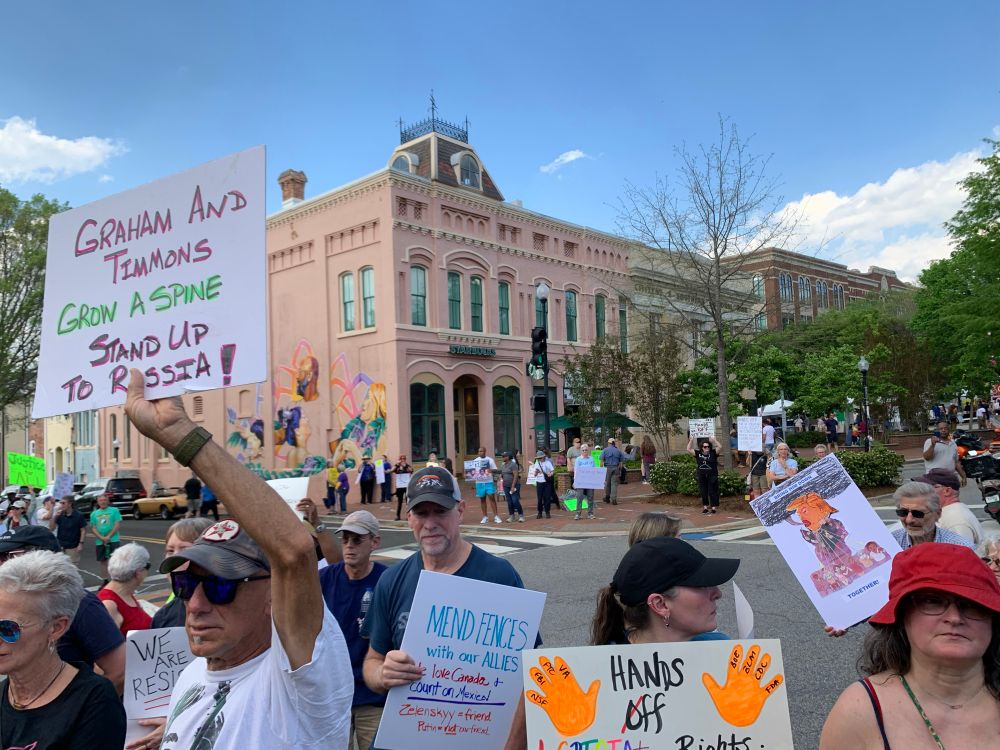 Hands Off rally in South Carolina images. 