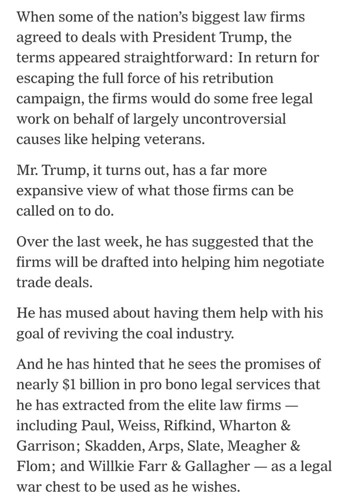 NYT on Trump law deal