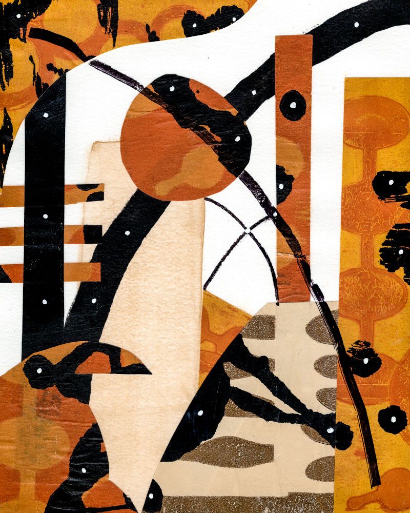 abstract collage that my partner sees more in than i do. she sees a workman. idk. 