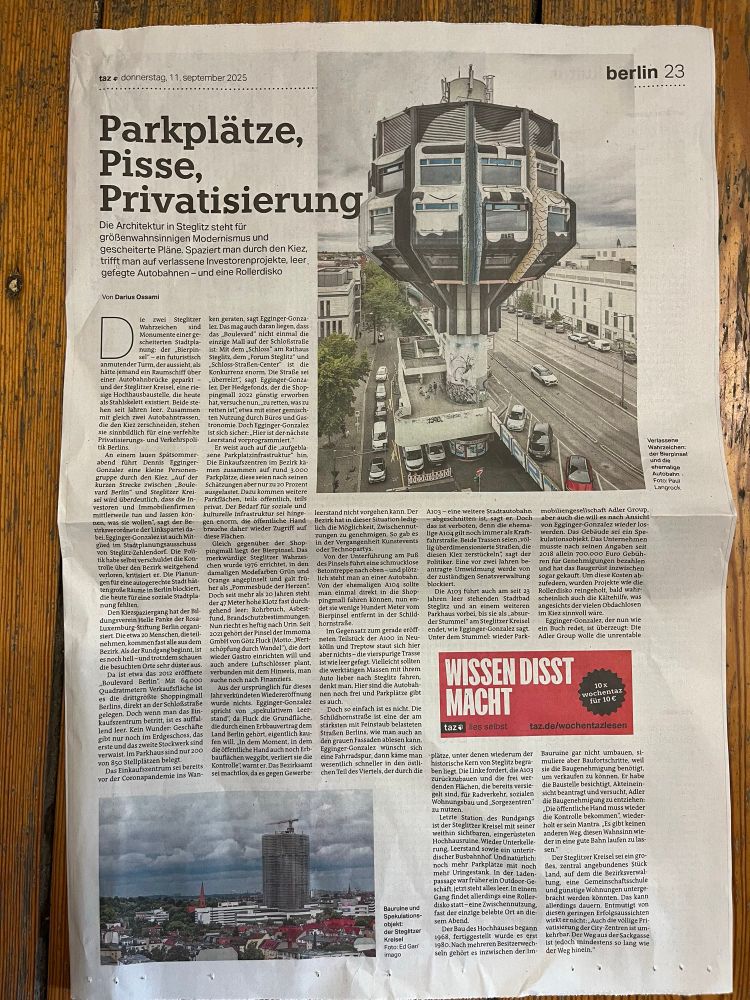 Ein Foto des Taz-Artikel.