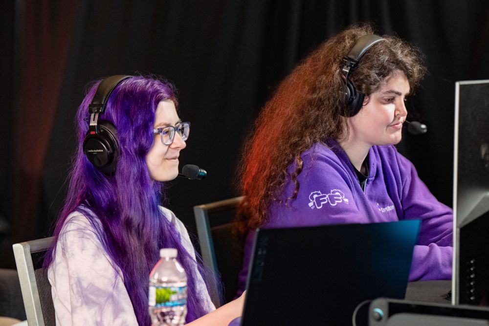 A photo of Greta and May playing SwSh.