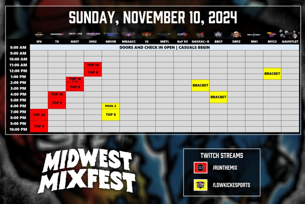 Mixfest schedule