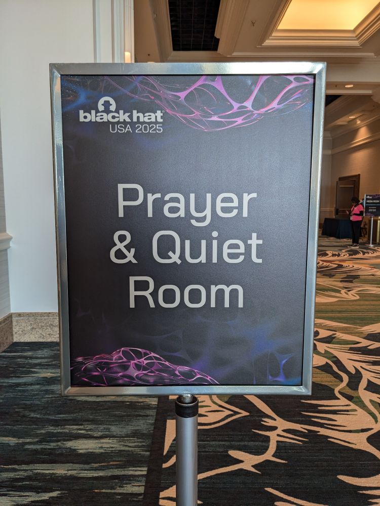 Black Hat prayer and quiet room.