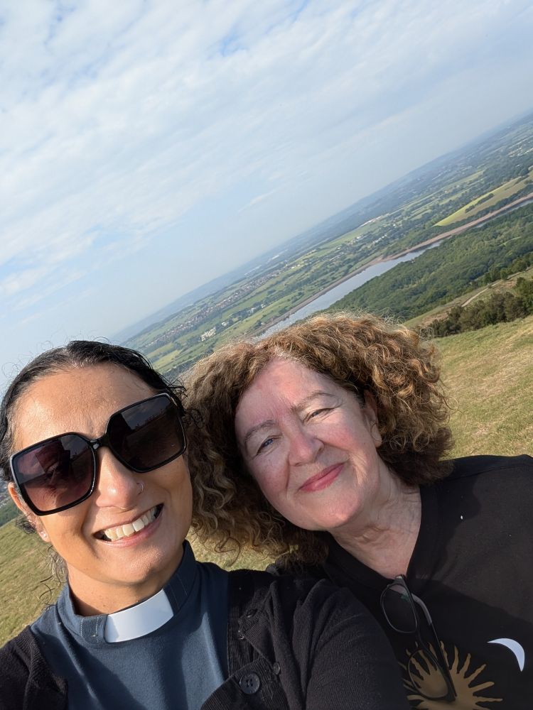 Selfie of me and Carmel, the producer, at the top of Rivington 