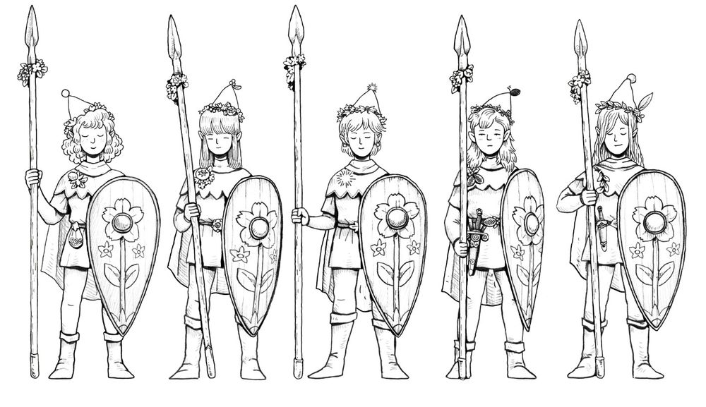 Ranks of elf spearmen... now with cloaks!
