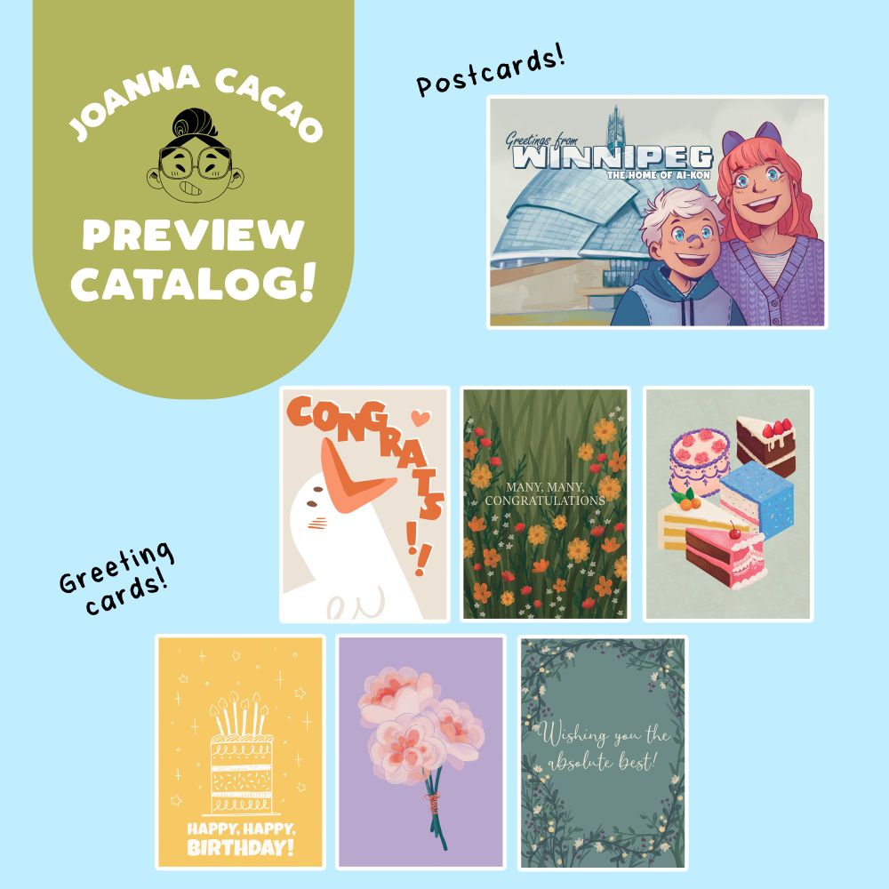 Joanna Cacao Preview Catalog!

Showcasing 6 greeting cards and 1 post card
