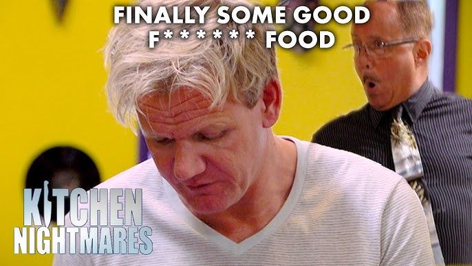 Gordon Ramsay saying "finally some good fucking food"