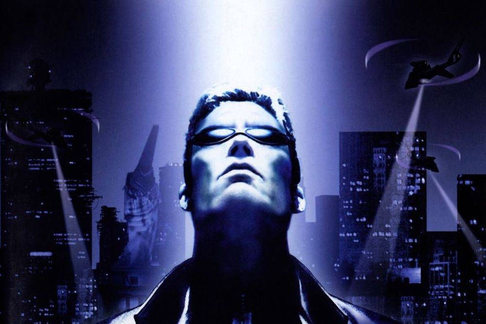 Deus Ex cover art depicting main character J. C. Denton