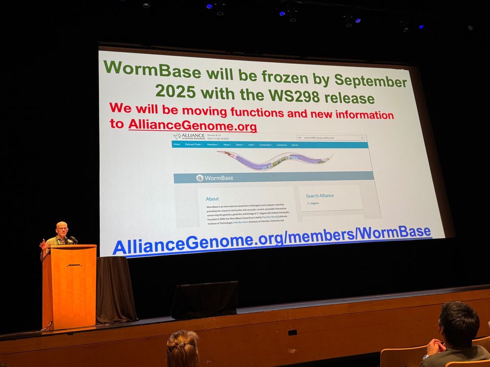 WormBase site will be frozen and migration to Genome Alliance 