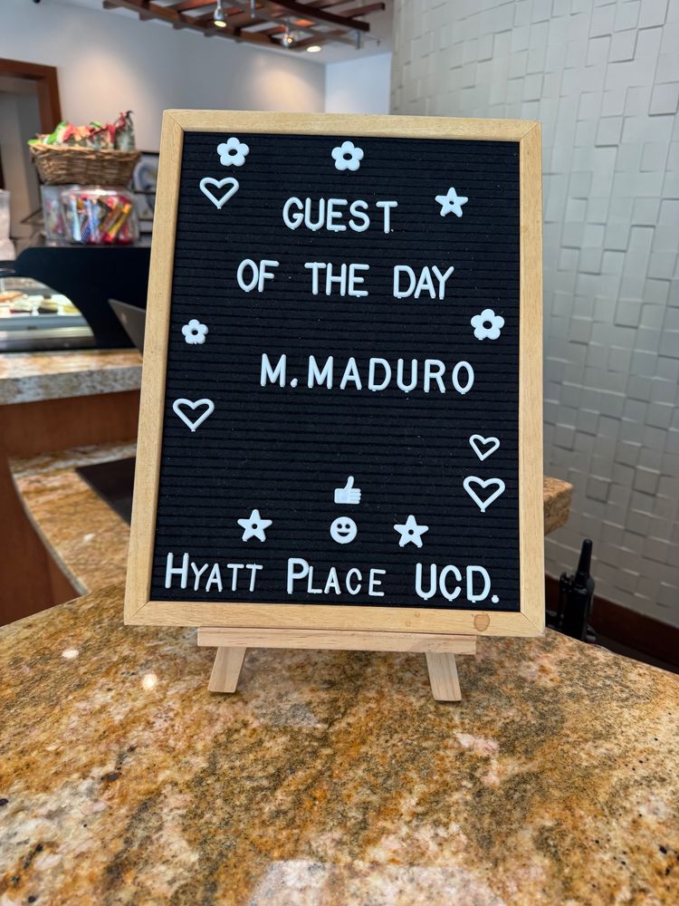 Guest of the Day
M. Maduro
Hyatt Place UCD
