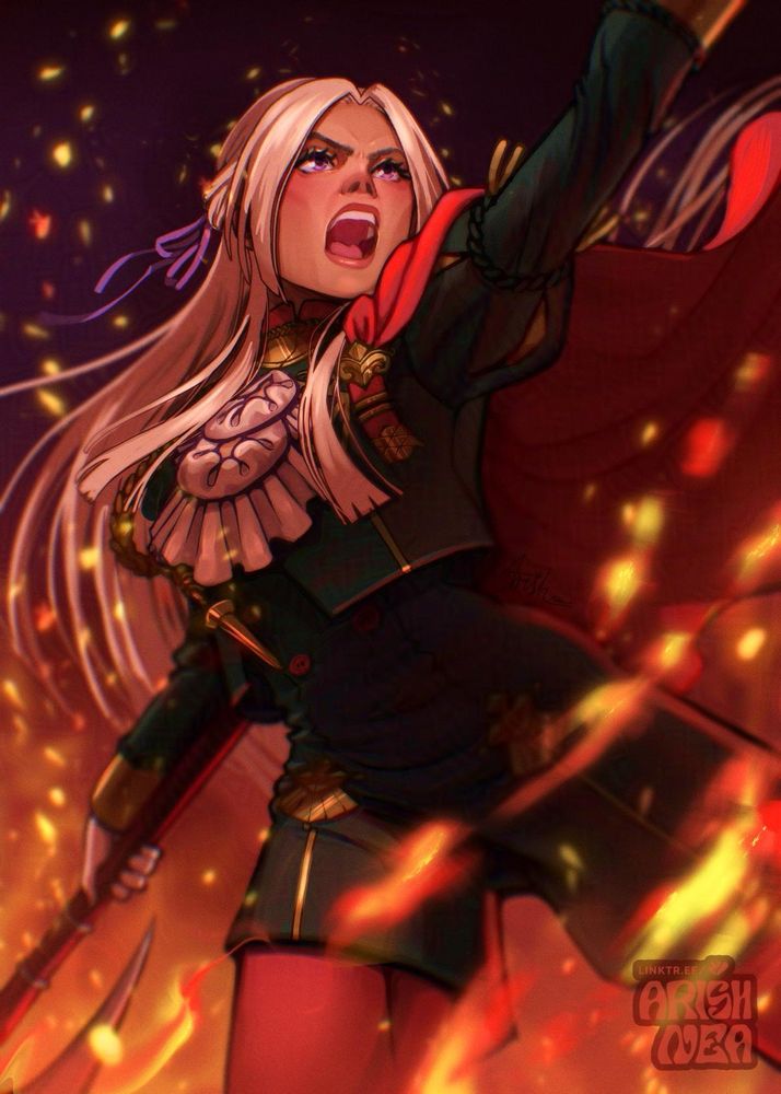Fanart of Edelgard von Hresvelg from Fire Emblem Three Houses