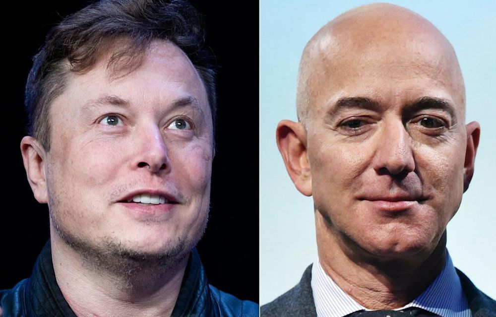 “I think in a lot of these endeavors we're very like-minded,” Bezos said of himself and Musk regarding getting humans into space.