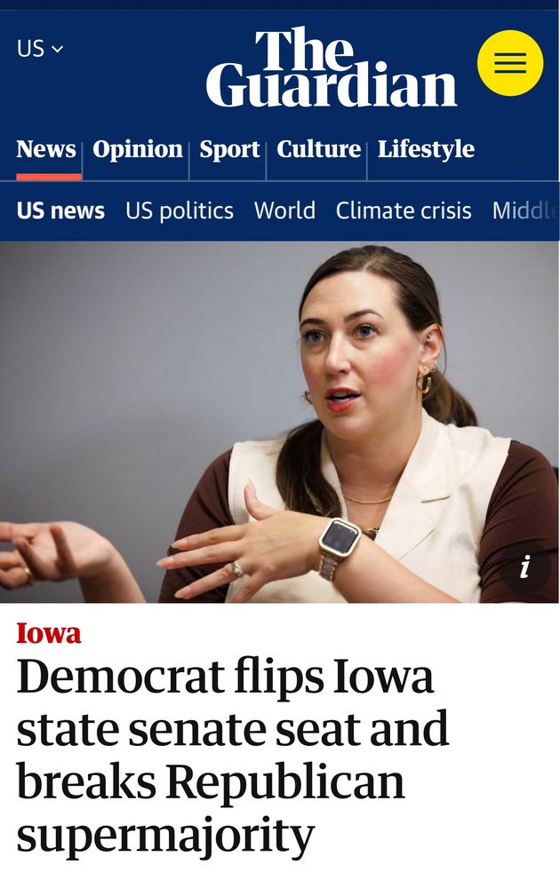 Tuesday: Democrat flips lowa state senate seat and breaks Republican supermajority