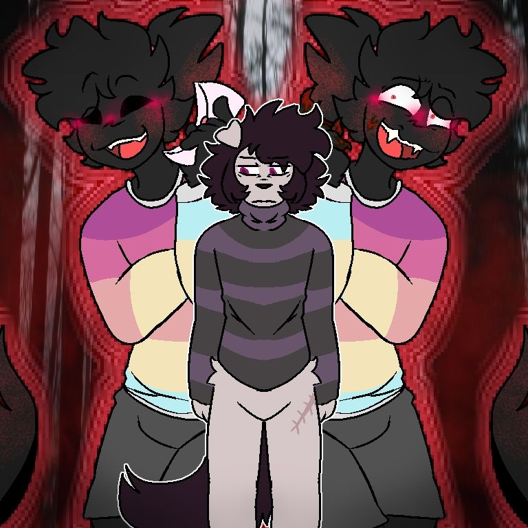 lore related art with my personal characters cherry and forgive