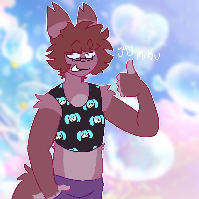 my truesona wearing a miku binder LMAO