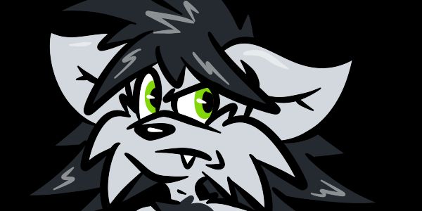 A digital celshaded pfp of a cartoon styled critter with an annoyed expression. (Aug 2025)
