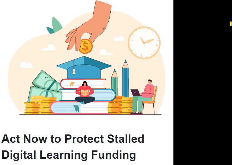URGENT: $6.9B in FY25 Dept of Ed funding—including $1.38B for digital learning—is frozen by Trump Admin. Schools face cuts. Act now: Tell Congress to demand release of these critical funds.