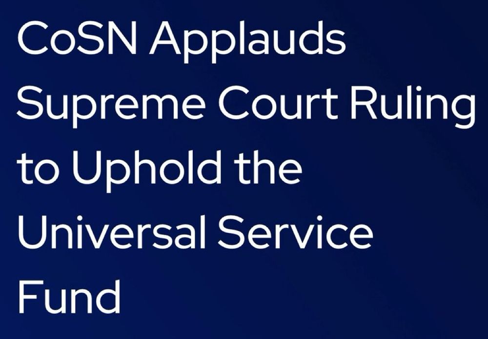 Great E-rate news! Supreme Court upheld the Universal Service Fund (USF), including E-Rate, ensuring broadband infrastructure for modern learning 