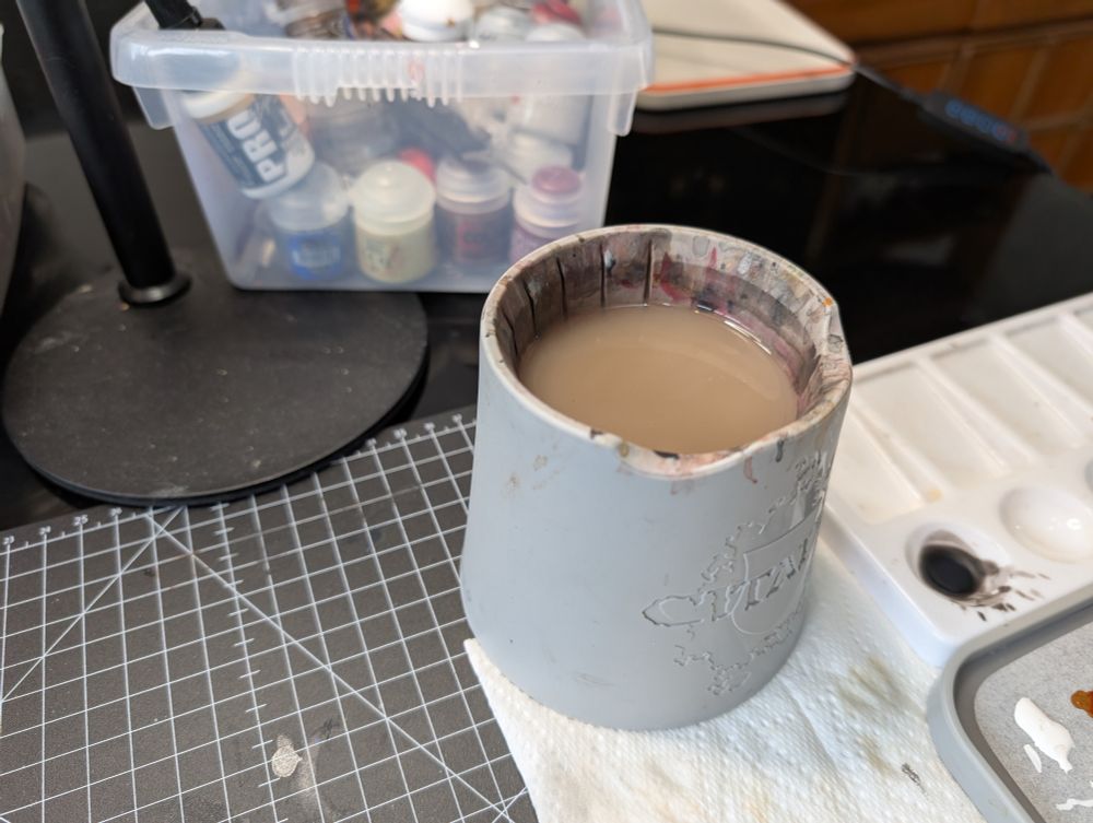 Brush water that looks like tea