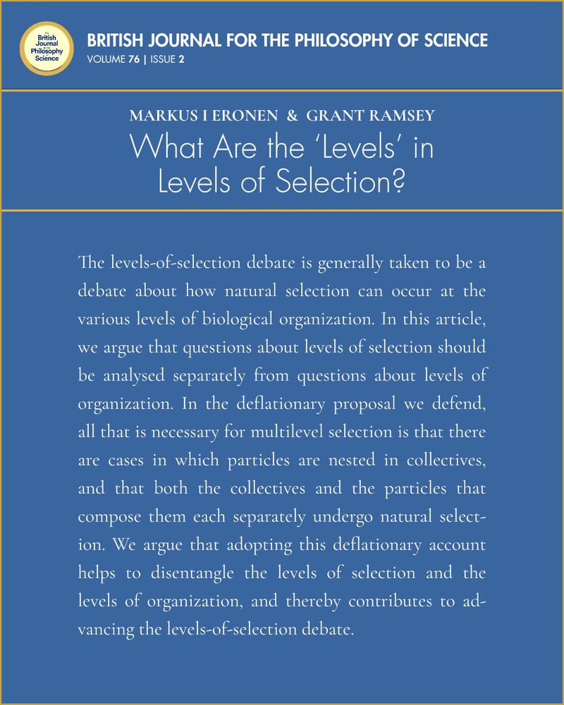 ABSTRACT. The levels-of-selection debate is generally taken to be a debate about how natural selection can occur at the various levels of biological organization. In this article, we argue that questions about levels of selection should be analysed separately from questions about levels of organization. In the deflationary proposal we defend, all that is necessary for multilevel selection is that there are cases in which particles are nested in collectives, and that both the collectives and the particles that compose them each separately undergo natural selection. We argue that adopting this deflationary account helps to disentangle the levels of selection and the levels of organization, and thereby contributes to advancing the levels-of-selection debate.