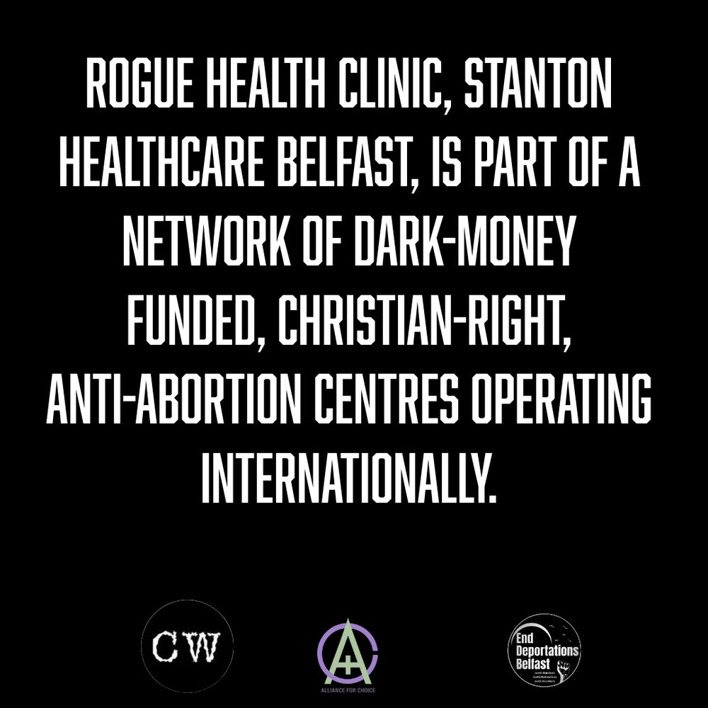 Corporate Watch Alliance For Choice & EDB Graphic

Stanton Healthcare: The Evangelical Anti-abortion network targeting migrants and refugees. Read full report in thread.