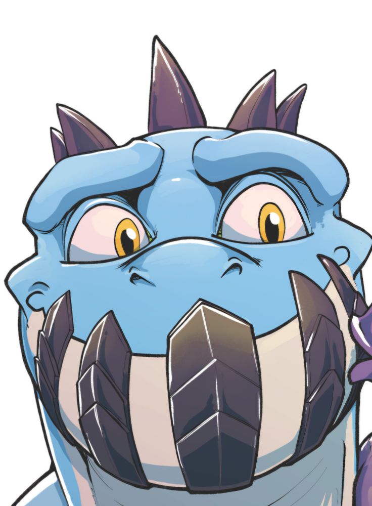 Brahms, an anthropomorphic dodogama OC, getting an off screen smooch! It makes him very happy.