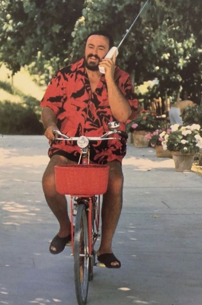 Pavarotti on a bike