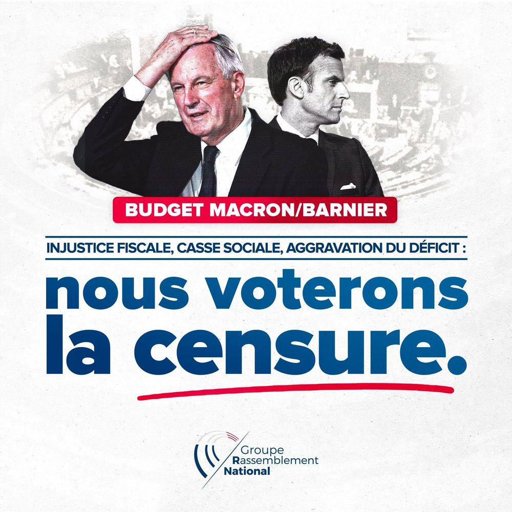 Le RN annonce voter la censure 