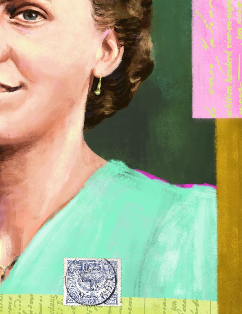 Closeup detail of the start of a new art project related to my ancestors... 
