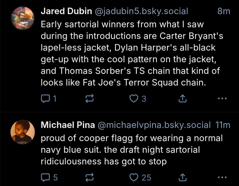 Jared and Michael Pina on the opposite sides of the sartorial divide