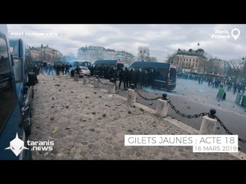 #SHORTS [FPV] GILETS JAUNES : ACTE 18 (16/03/2019) • PARIS
