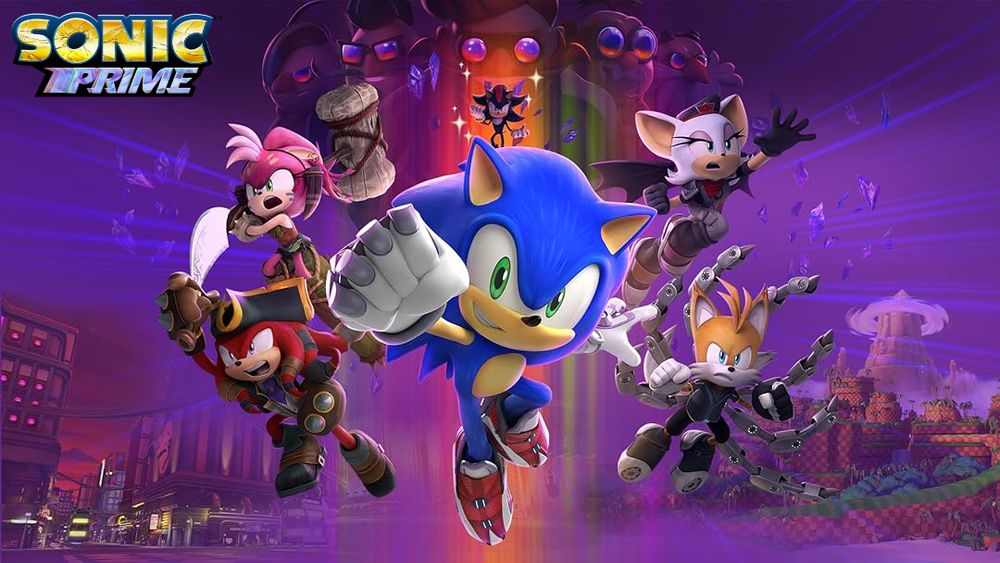 A promotional poster for the Sonic Prime animated series.