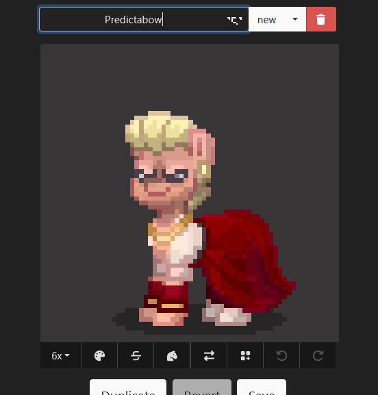 geese pony made in ponytown named "predictabow"