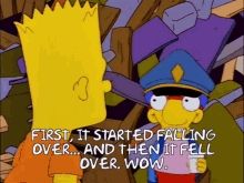 Gif of Milhouse from The Simpsons telling Bart: 