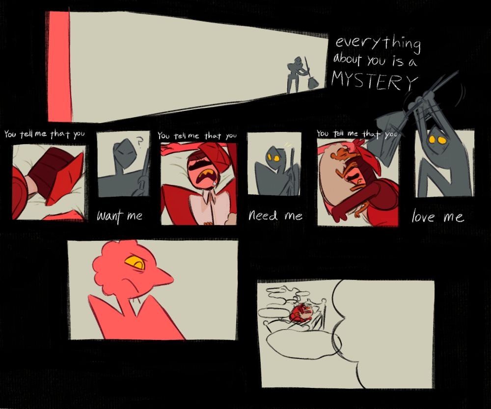 Talking In Your Sleep - The Romantics lyrics applied to Scarab and Prismo's new living arrangement at the end of Fionna and Cake