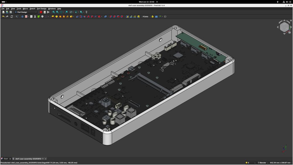 the same item, but showing the other port cover, which has the power button, LEDs, SD card slot etc 