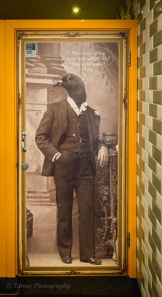 The gents toilets in a Devon pub - door to a cubicle.