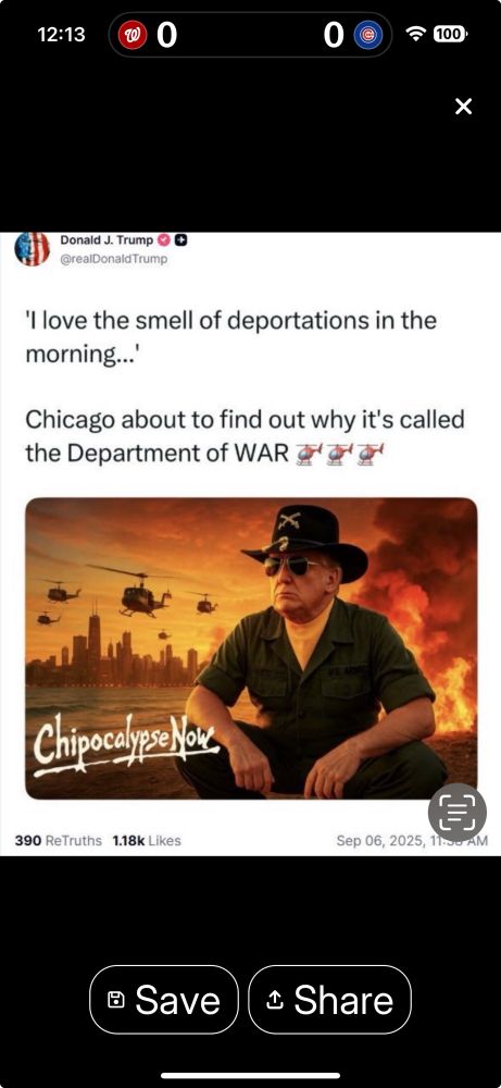 Trump stupidly and evilly posting about how he loves deportations in the morning. 